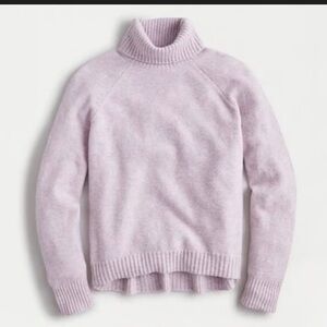 J.Crew Alpaca Wool Blend Oversized Turtleneck Sweater Pink Super Soft Yarn M